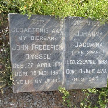 DYSSEL John Frederick 1884-1967 & Johanna Jacomina SWART 1893-1973