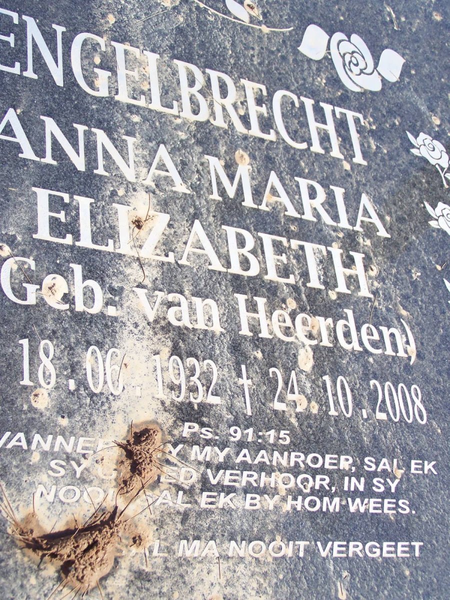 ENGELBRECHT Anna Maria Elizabeth nee VAN HEERDEN 1932-2008
