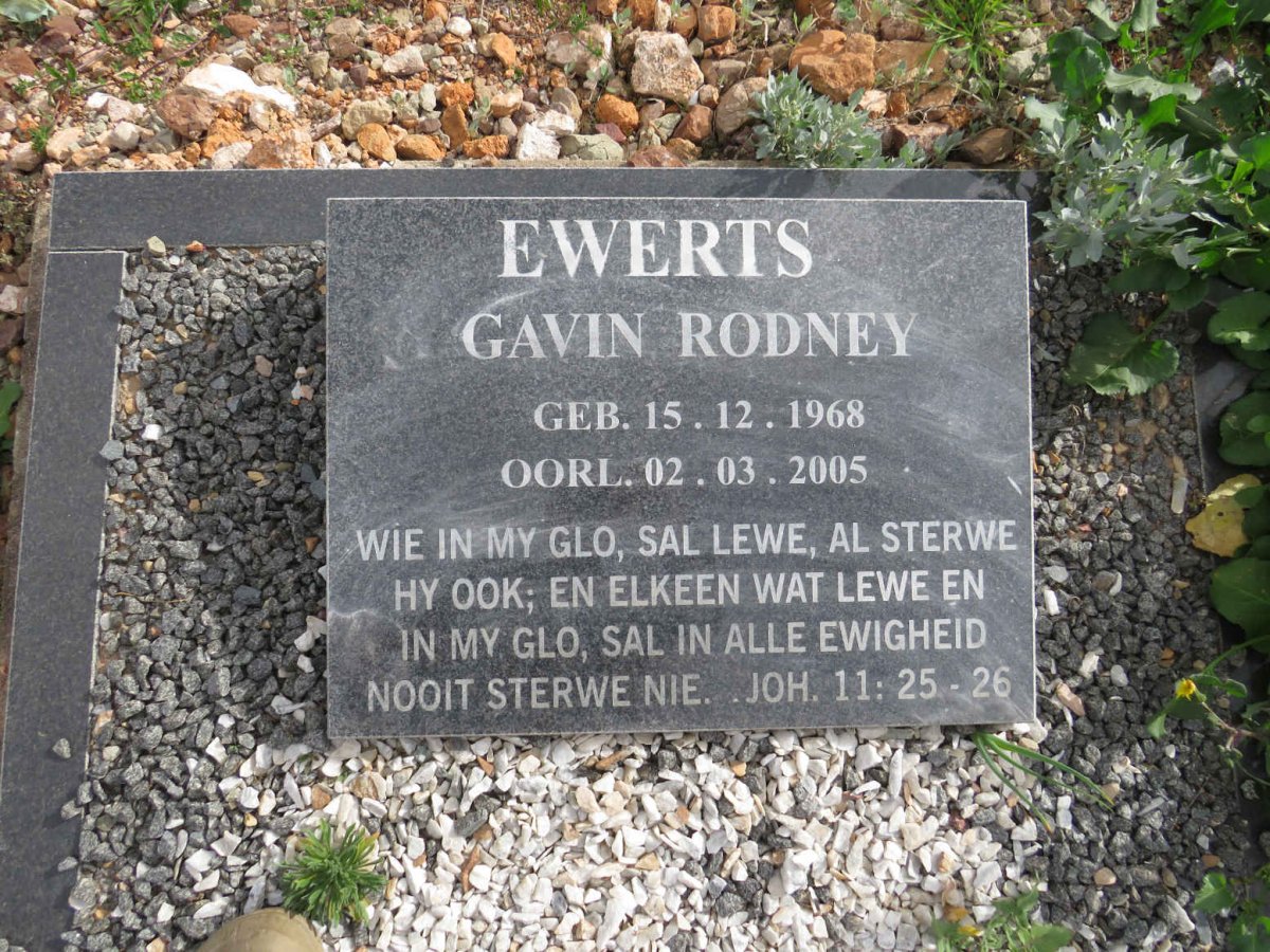 EWERTS Gavin Rodney 1968-2005