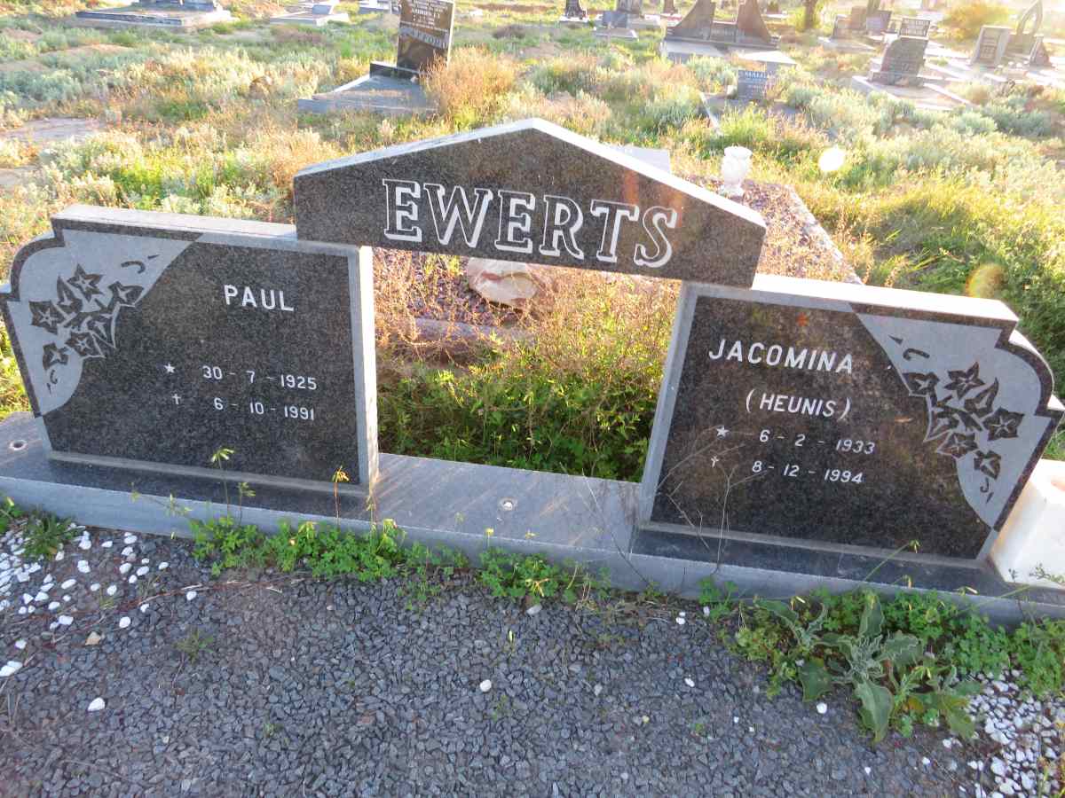EWERTS Paul 1925-1991 & Jacomina HEUNIS 1933-1994