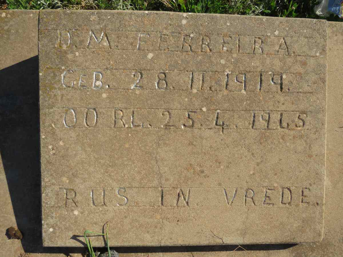FERREIRA D.M. 1919-1965