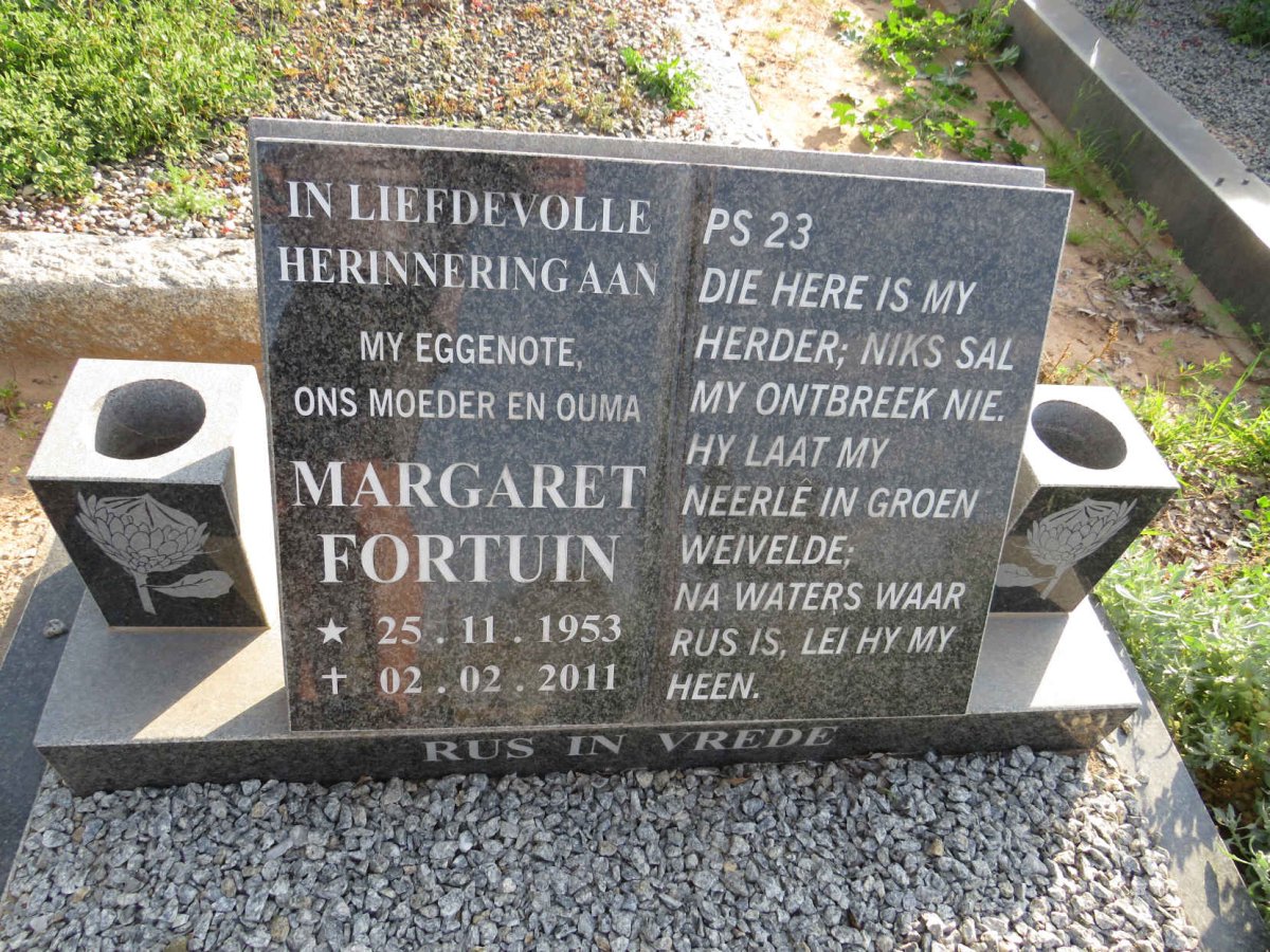 FORTUIN Margaret 1953-2011