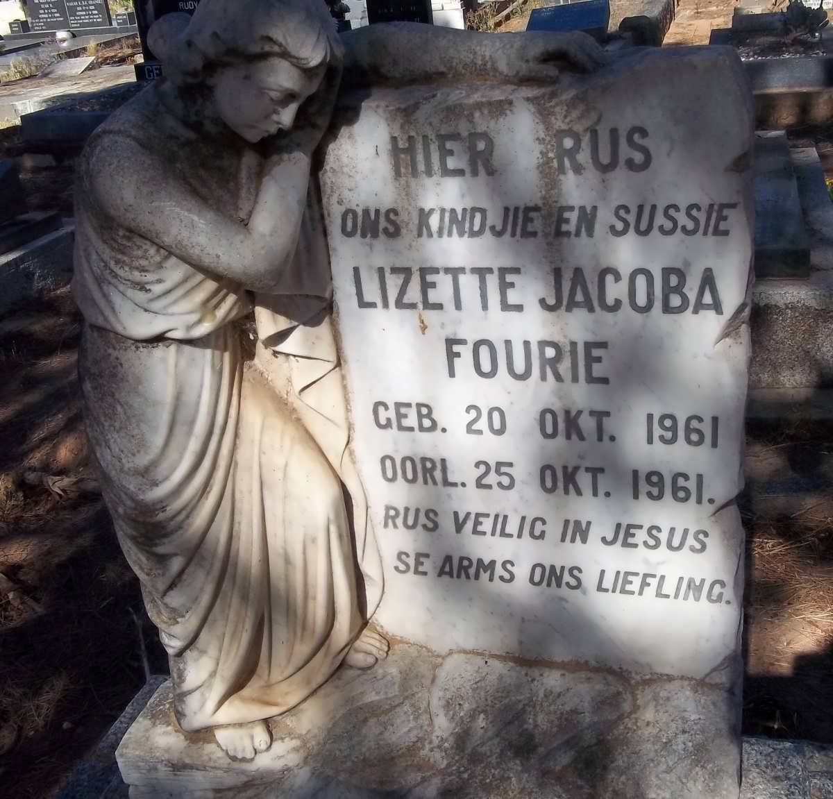FOURIE Lizette Jacoba 1961-1961