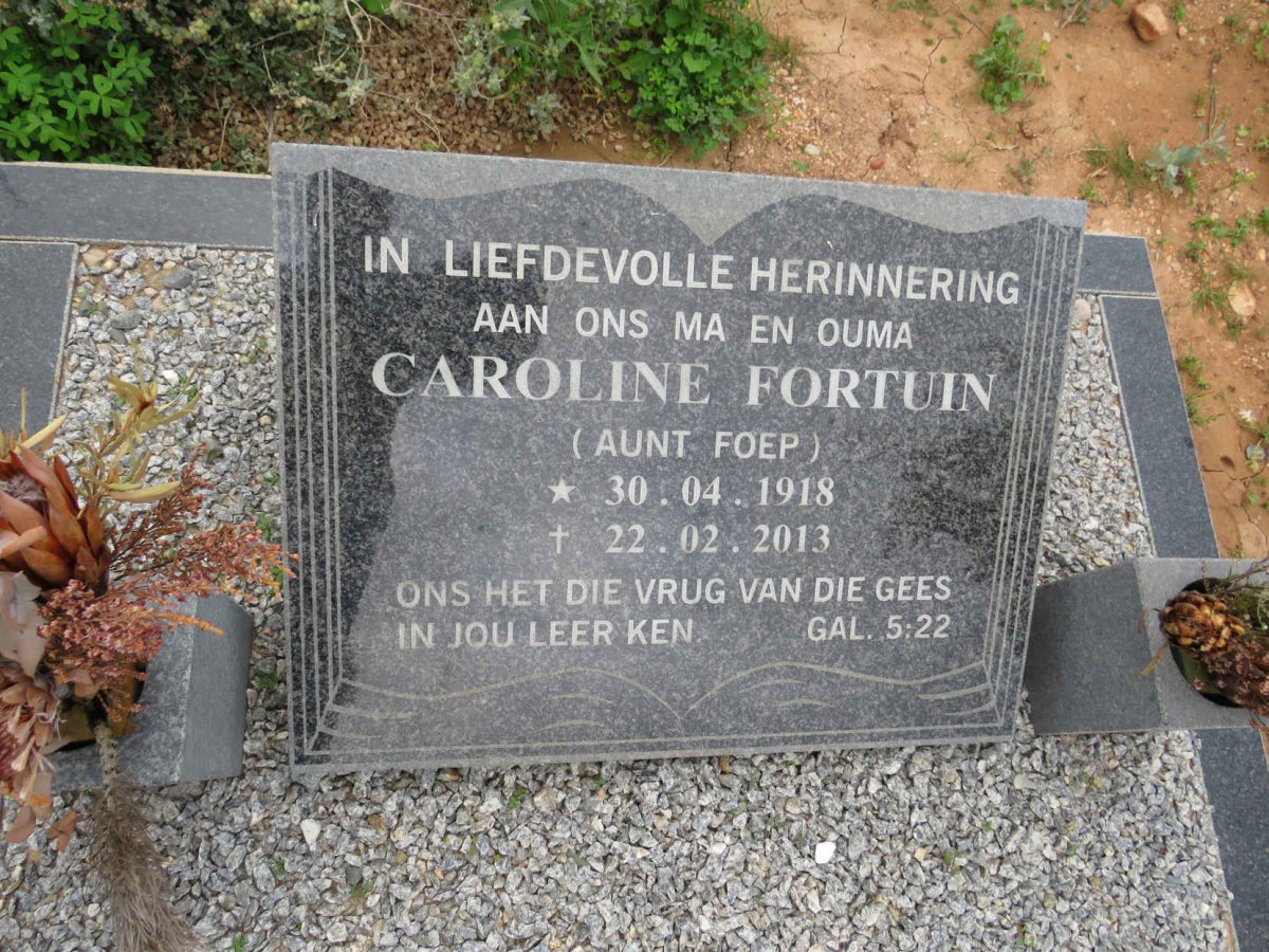 FORTUIN Caroline 1918-2013