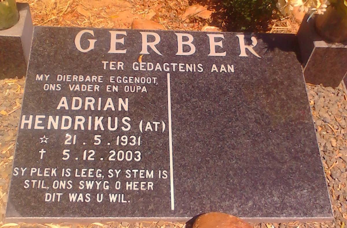 GERBER Adrian Hendrikus 1931-2003
