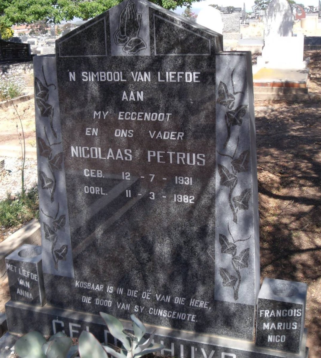 GELDENHUYS Nicolaas Petrus 1931-1982