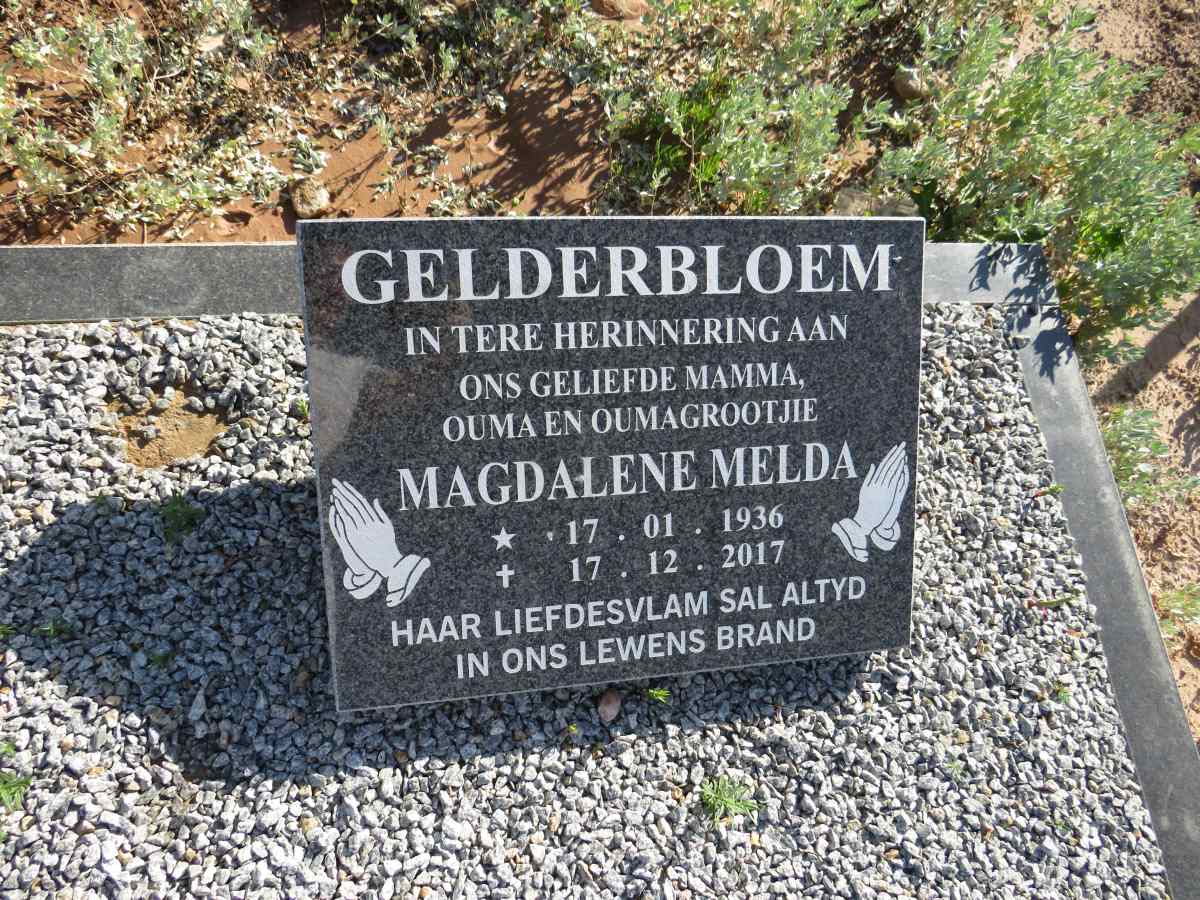 GELDERBLOEM Magdalene Melda 1936-2017
