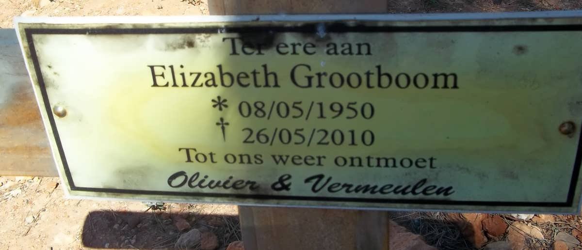 GROOTBOOM Elizabeth 1950-2010