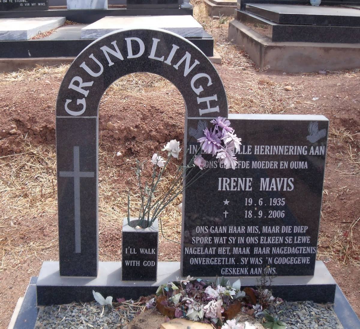 GRUNDLINGH Irene Mavis 1935-2006