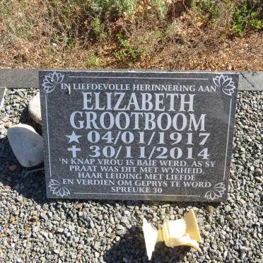 GROOTBOOM Elizabeth 1917-2014
