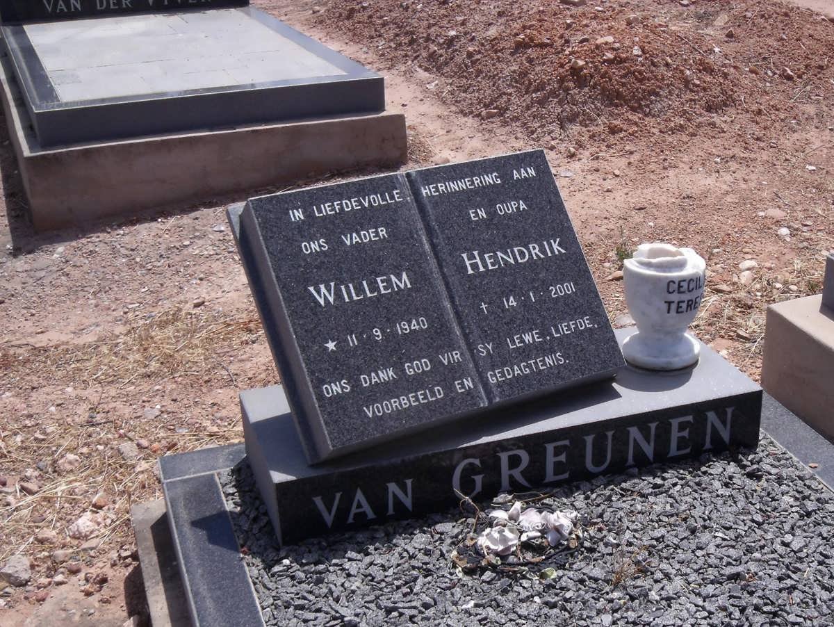 GREUNEN Willem Hendrik, van 1940-2001