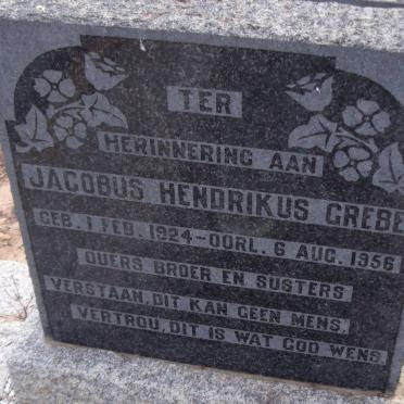 GREBE Jacobus Hendrikus 1924-1956