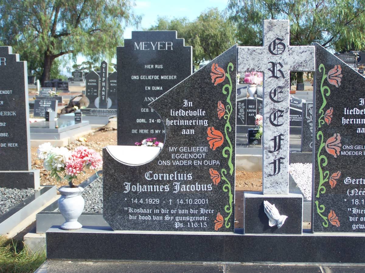 GREEFF Cornelius Johannes Jacobus 1929-2001