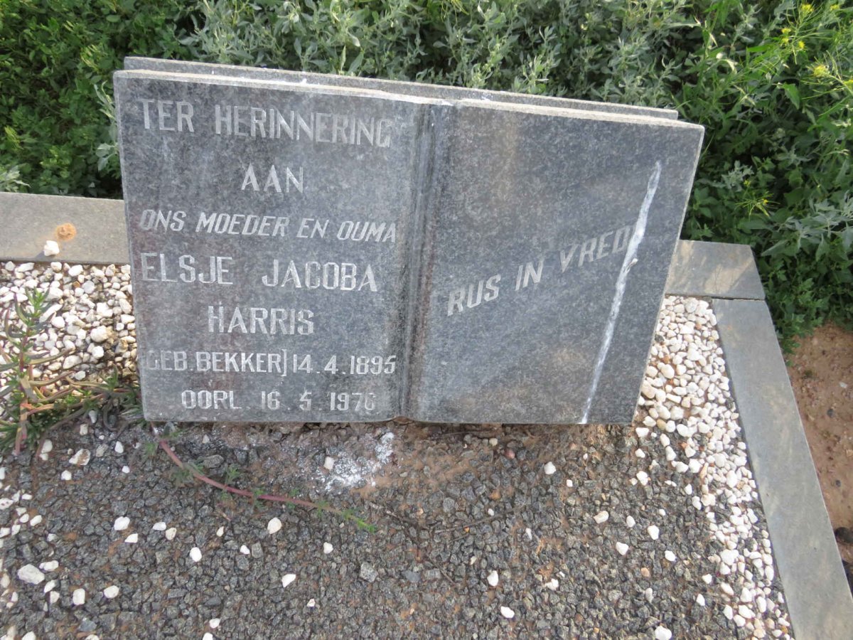 HARRIS Elsje Jacoba BEKKER 1895-1970