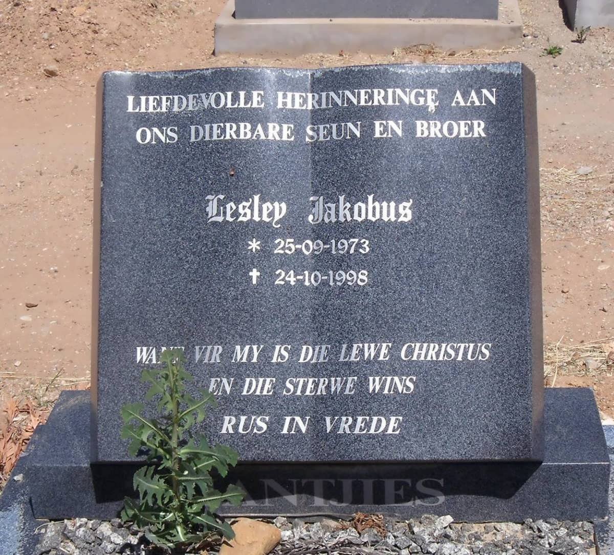 JANTJIES Lesley Jakobus 1973-1998