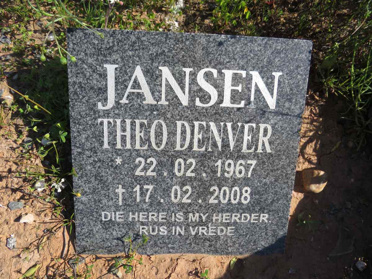 JANSEN Theo Denver 1967-2008