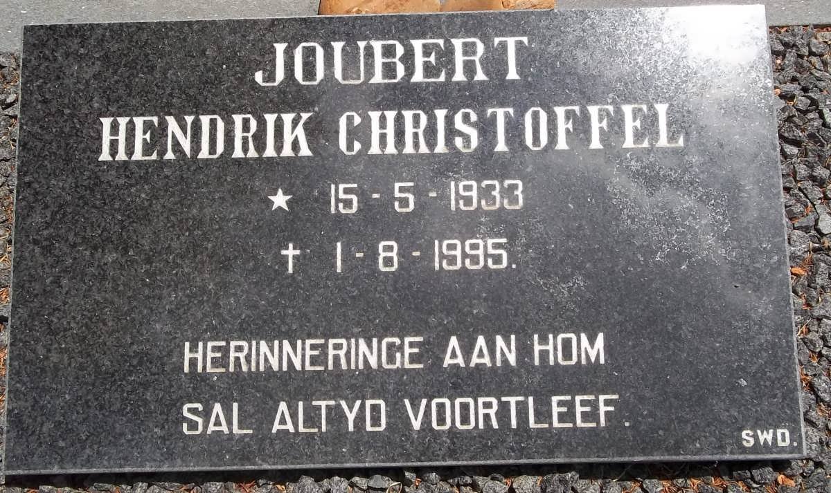 JOUBERT Hendrik Christoffel 1933-1995