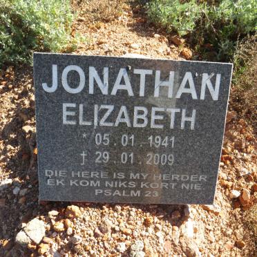 JONATHAN Elizabeth 1941-2009