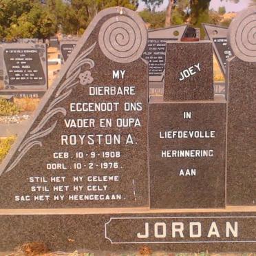 JORDAN Royston A. 1908-1976