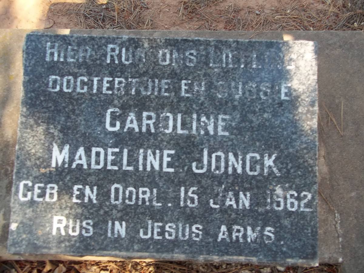 JONCK Caroline Madeline 1962-1962