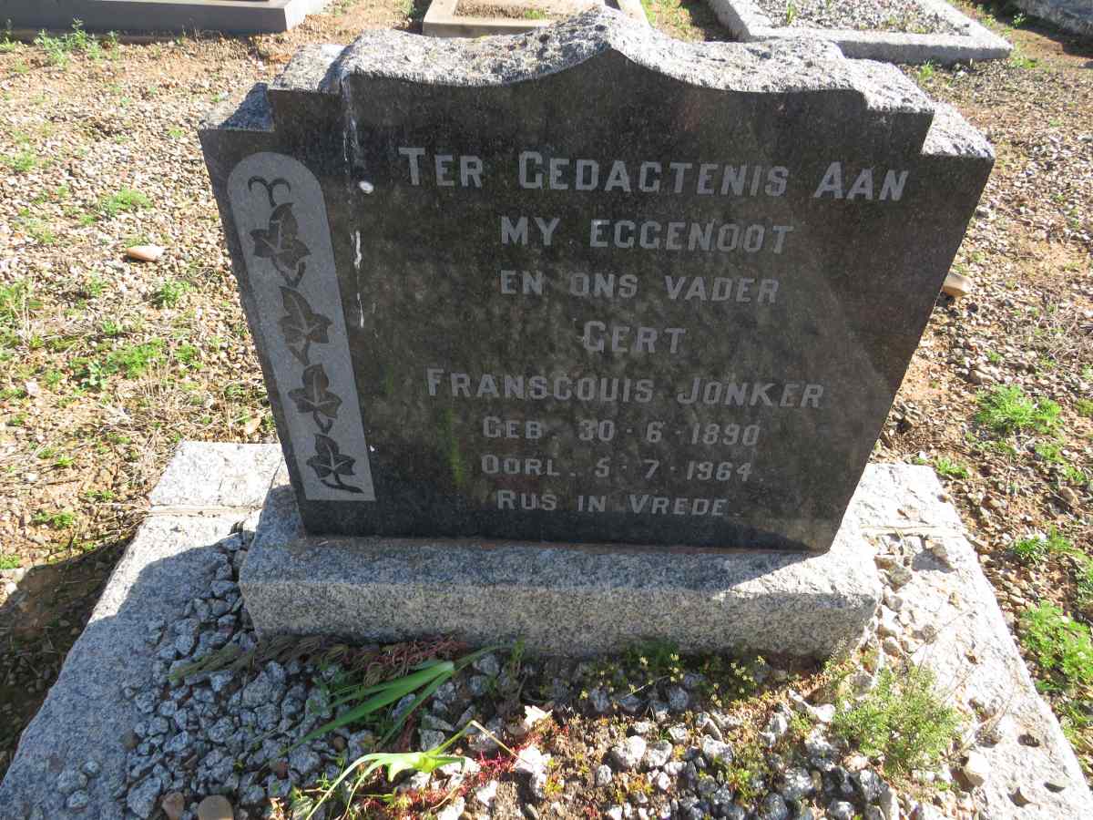 JONKER Gert Franscouis 1890-1964