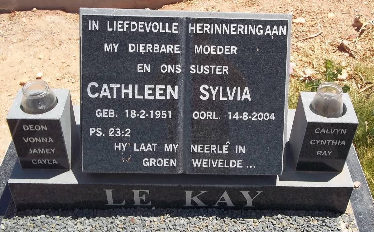 KAY Cathleen Sylvia, le 1951-2004