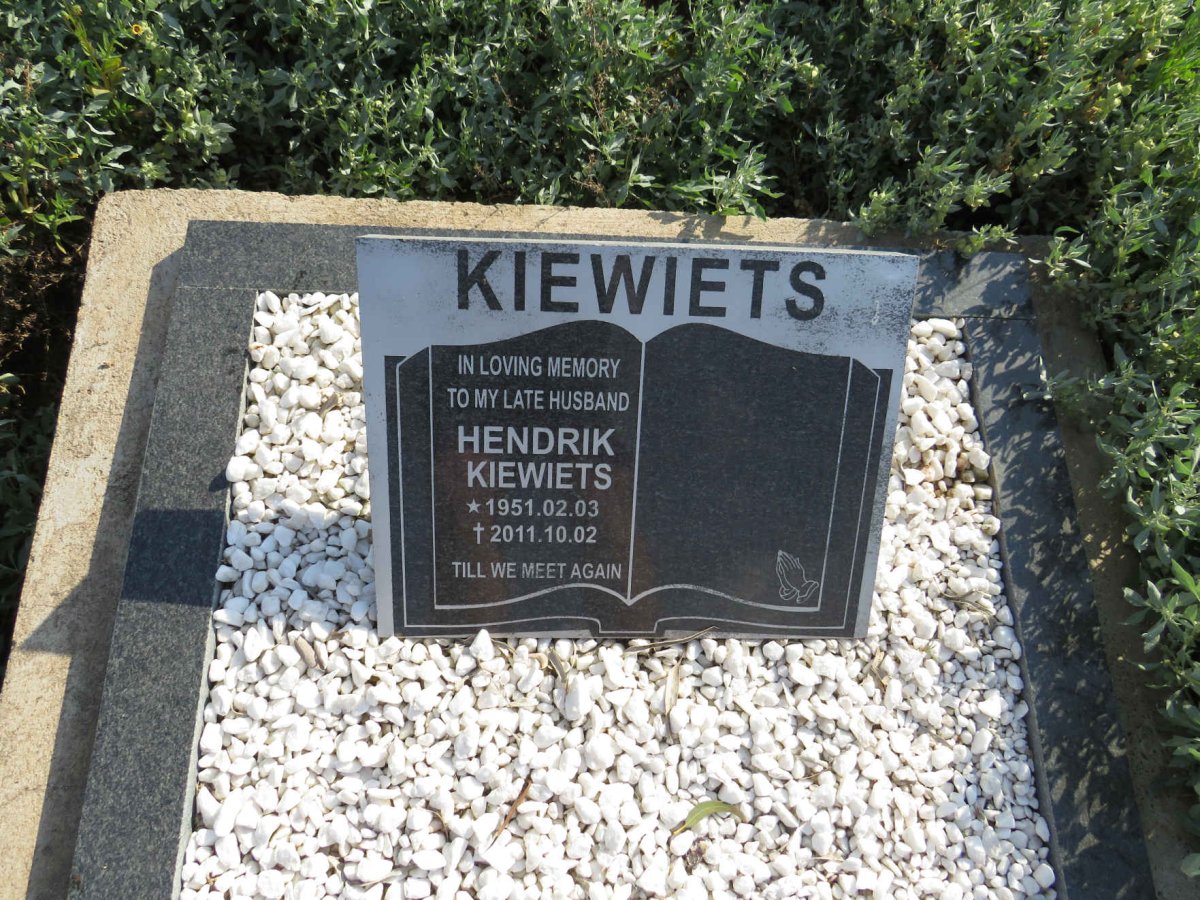 KIEWIETS Hendrik 1951-2011