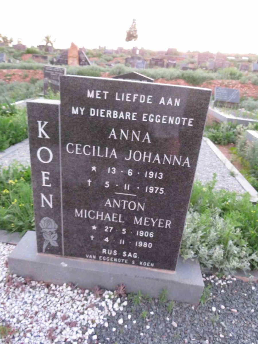 KOEN Anton Michael Meyer 1906-1980 & Anna Cecilia Johanna 1913-1975