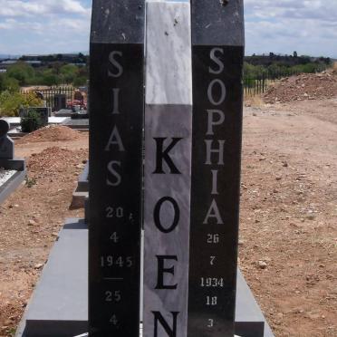 KOEN Sias 1945-1991 &amp; Sophia 1934-2010