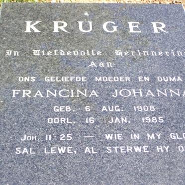 KRUGER Francina Johanna 1908-1985