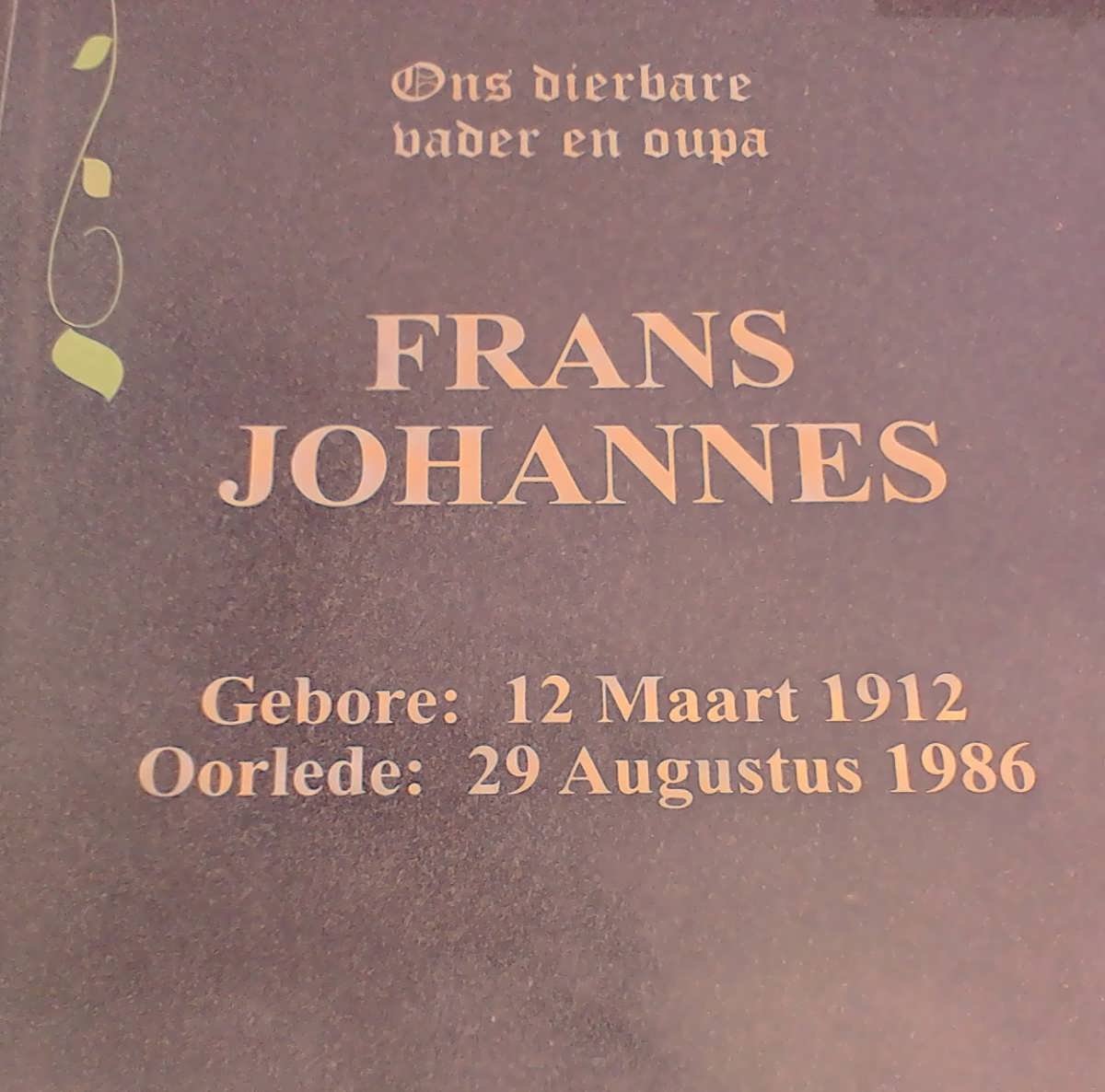 KRAUSE Frans Johannes 1912-1986