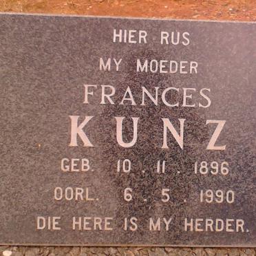 KUNZ Frances 1896-1990