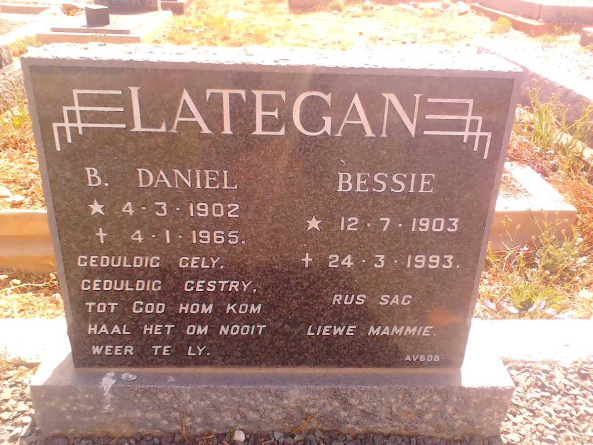 LATEGAN B. Daniel 1902-1965 &amp; Bessie 1903-1993