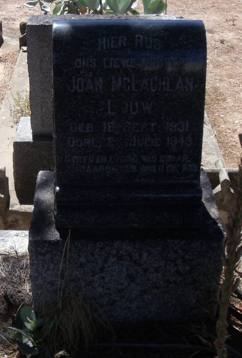 LOUW Joan McLachlan 1931-1949