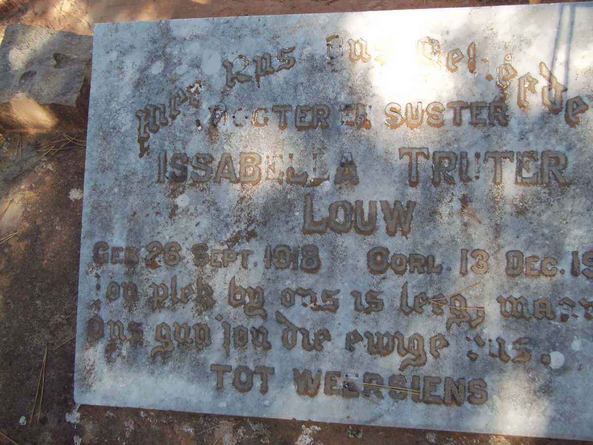 LOUW Isabella Truter 1918-19??