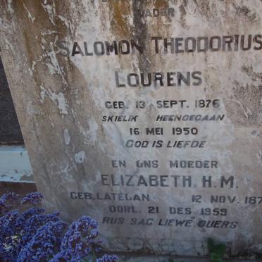 LOURENS Salomon Theodorius 1876-1950 &amp; Elizabeth H.M. LATEGAN 1875-1955
