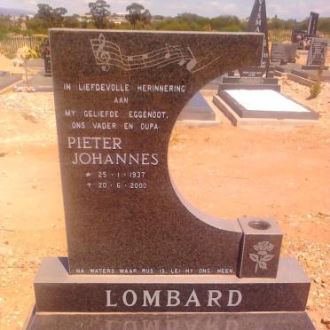 LOMBARD Pieter Johannes 1937-2000