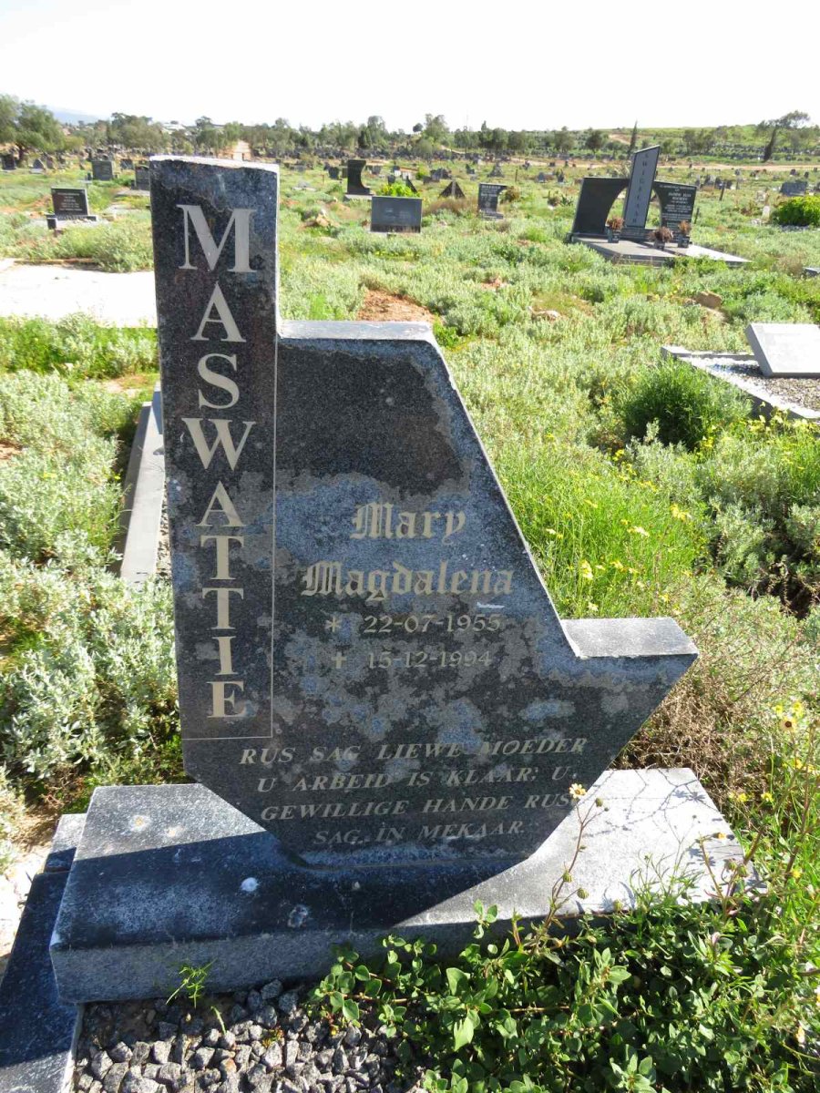 MASWATTIE Mary Magdalena 1955-1994