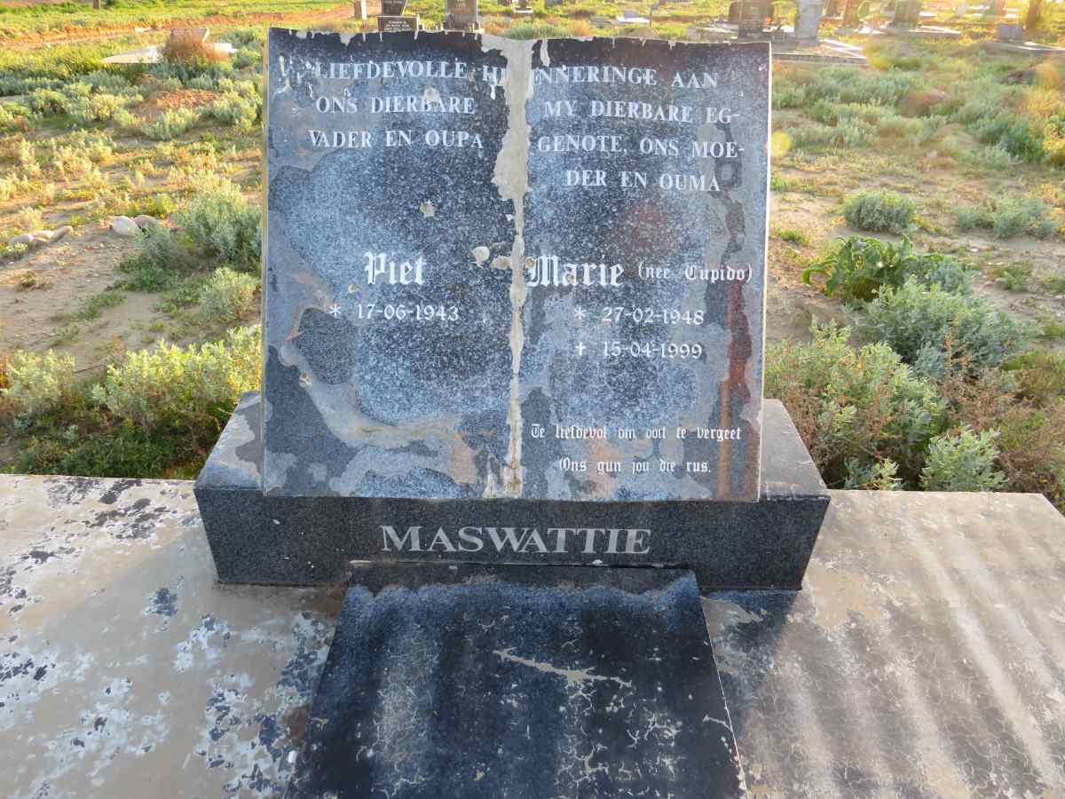 MASWATTIE Piet 1943- & Marie CUPIDO 1948-1999