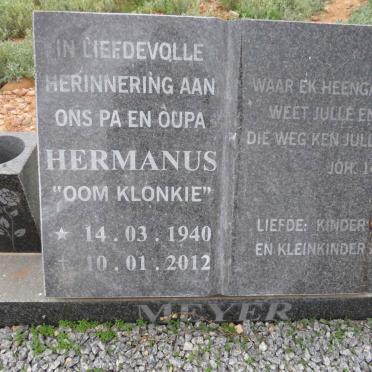 MEYER Hermanus 1940-2012