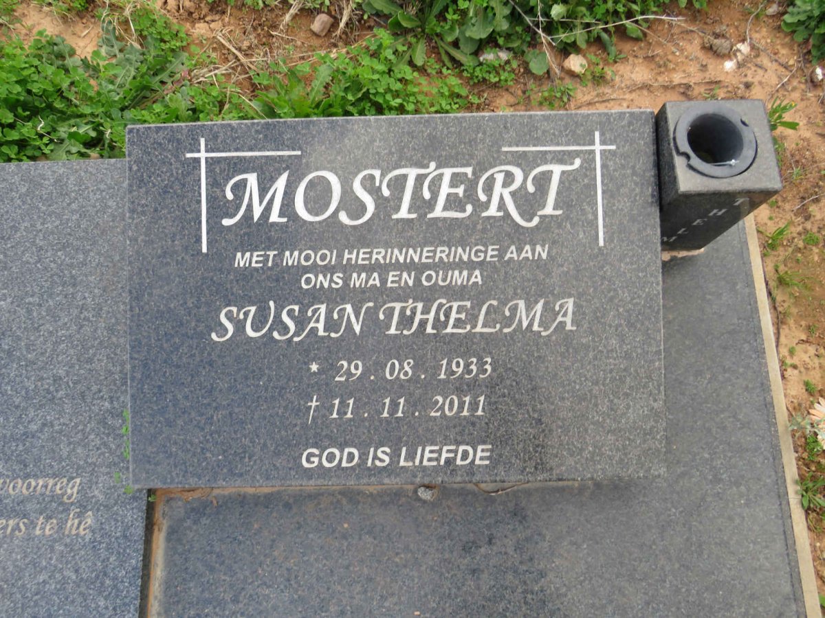 MOSTERT Susan Thelma 1933-2011