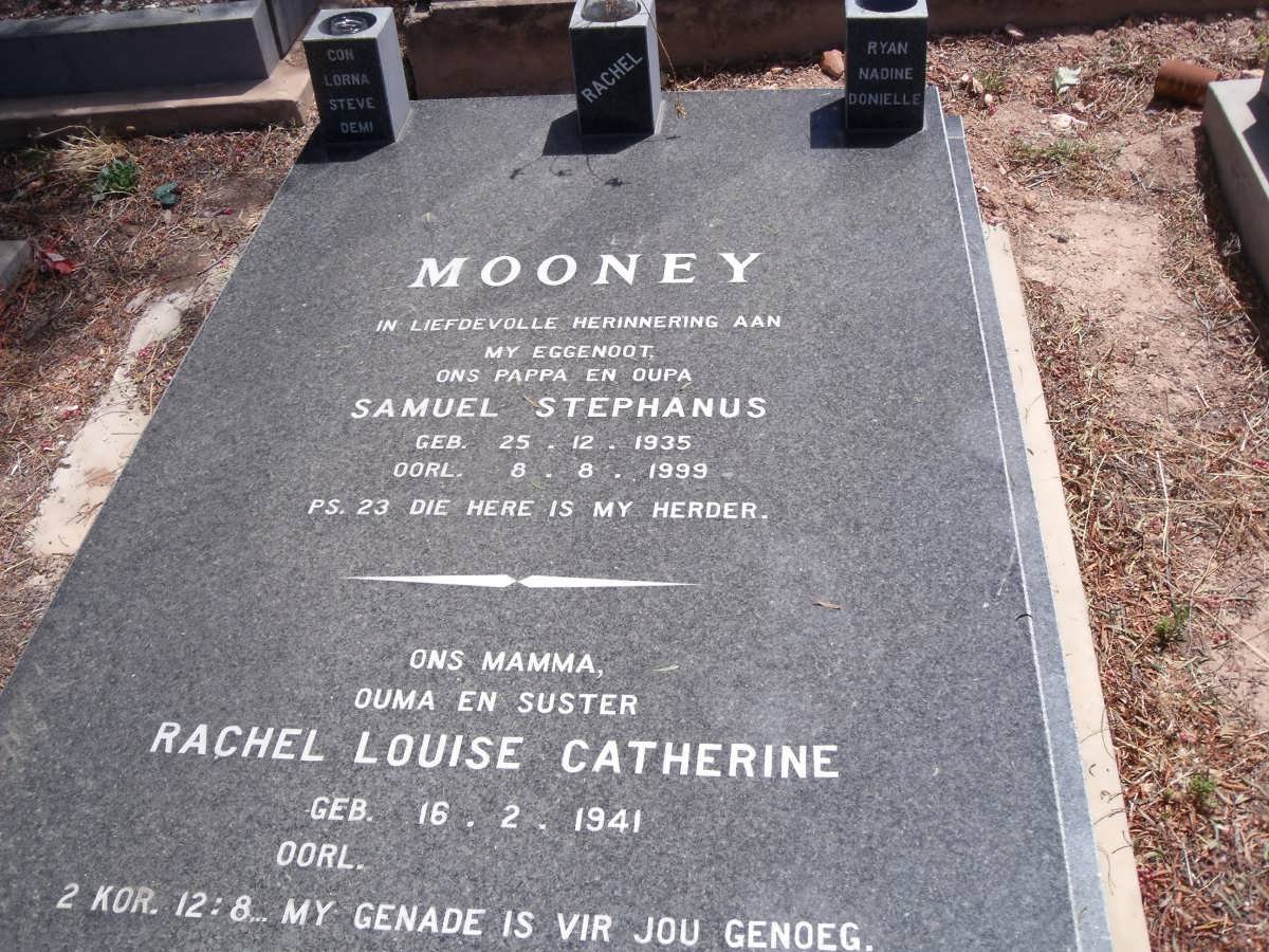 MOONEY Samuel Stephanus 1935-1999 &amp; Rachel Louise Catherine 1941-