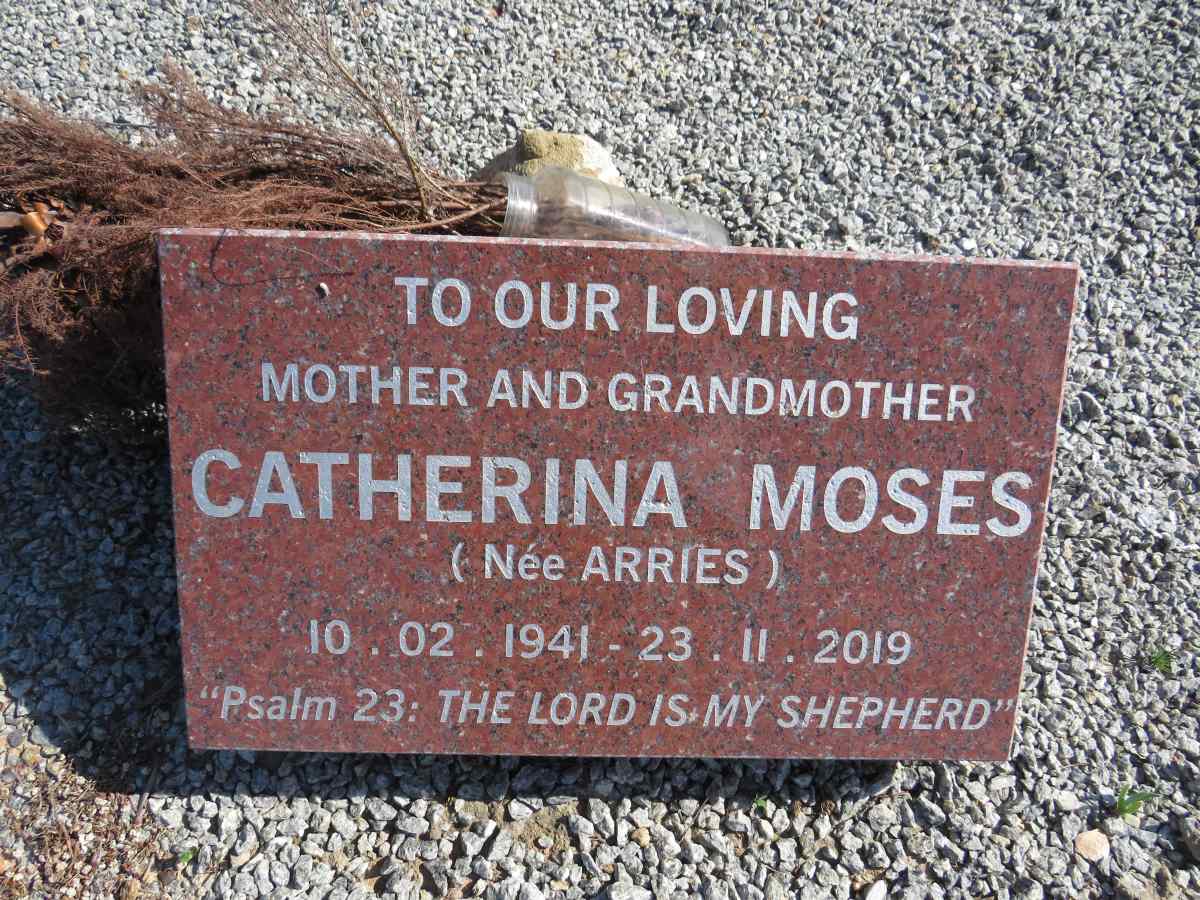 MOSES Catherina nee ARRIES 1941-2019