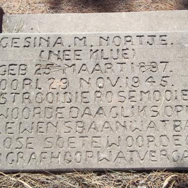 NORTJE Gesina M. nee KLUE 1897-1945