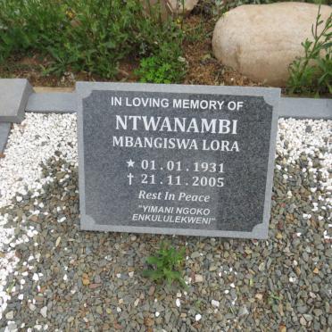 NTWANAMBI Mbangiswa Lora 1931-2005