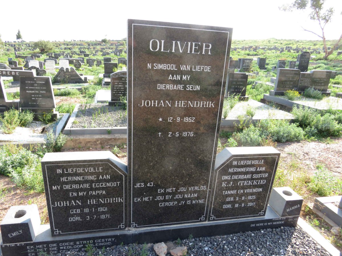 OLIVIER John Hendrik 1901-1971 & K.J. 1925-2017 :: OLIVIER Johan Hendrik 1952-1976_1