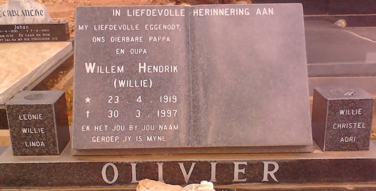 OLIVIER Willem Hendrik 1919-1997