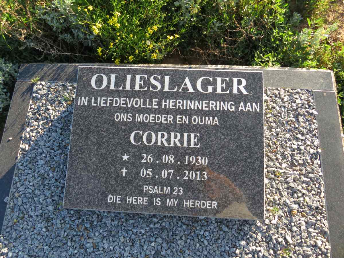 OLIESLAGER Corrie 1930-2013
