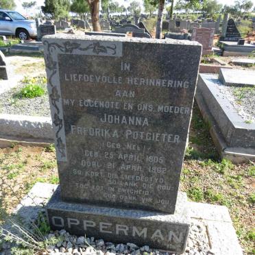OPPERMAN Johanna Fredrika Potgieter nee NEL 1905-1962