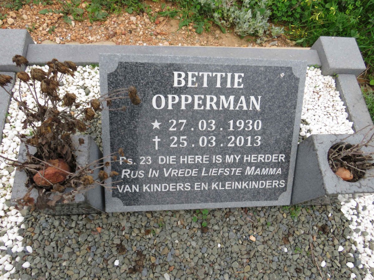OPPERMAN Bettie 1930-2013